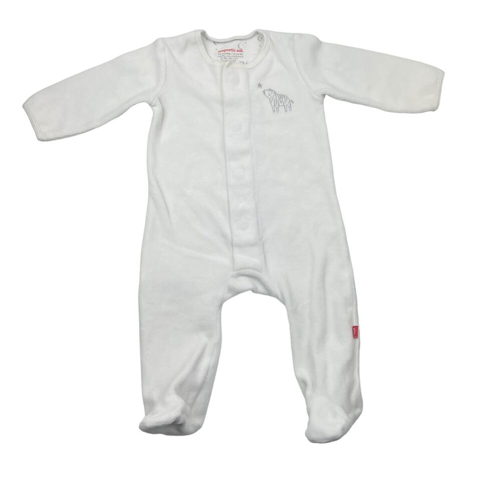 Magnetic Me White Velour Magnet Closure Sleeper